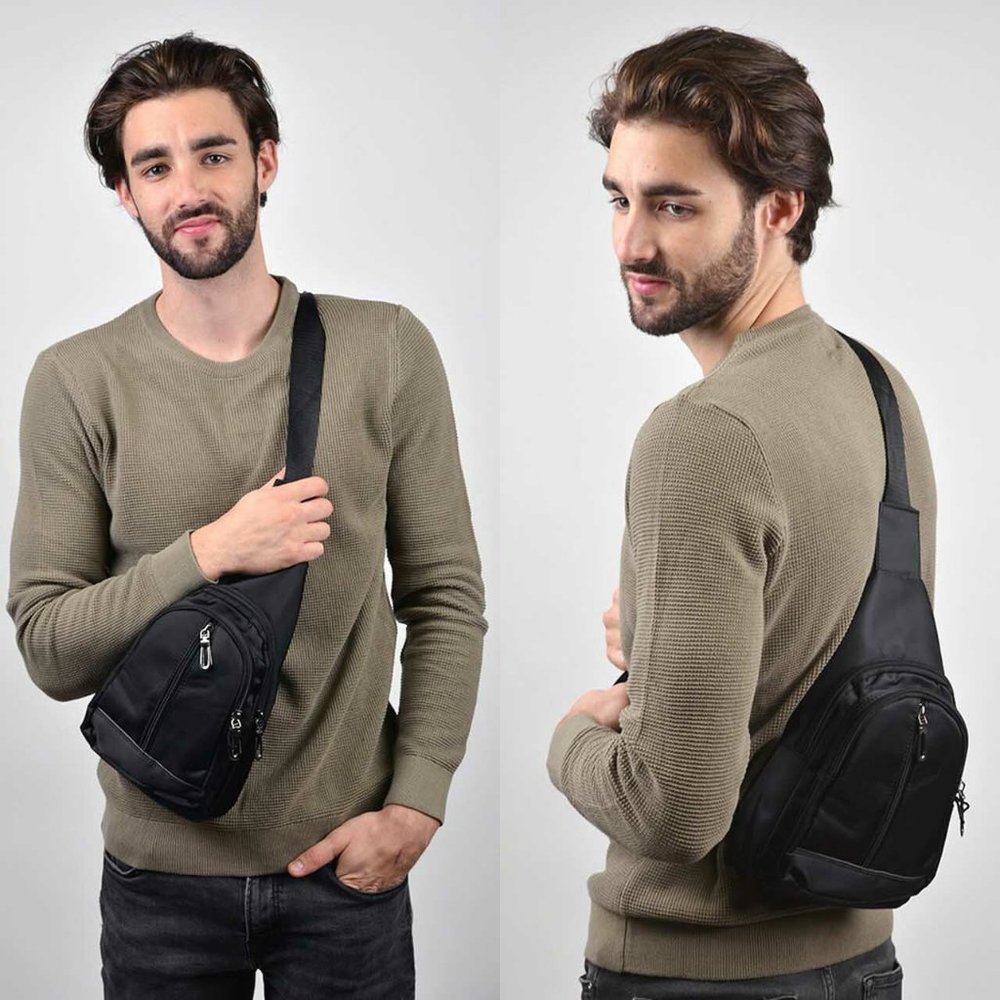 Unisex Crossbody Bag - Black